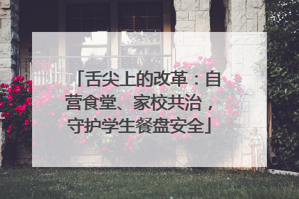 舌尖上的改革：自营食堂、家校共治，守护学生餐盘安全